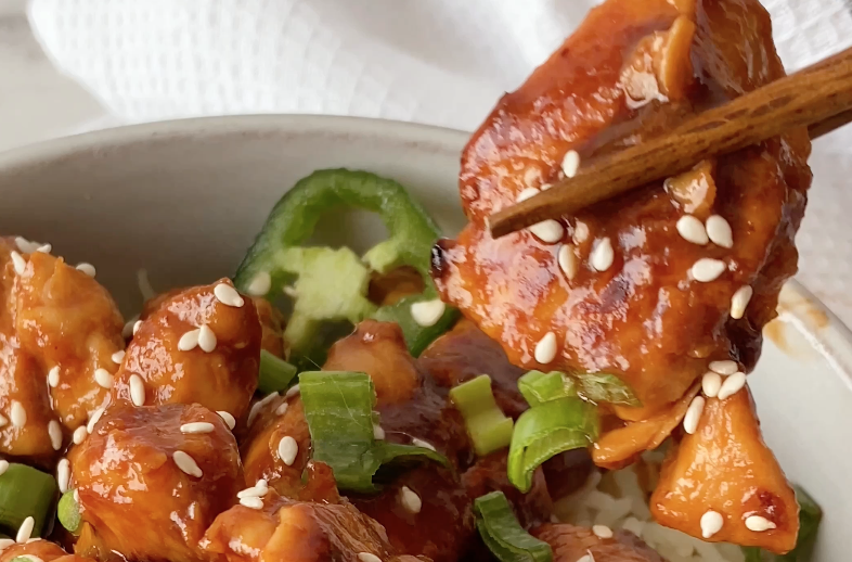 Pollo agridulce saludable